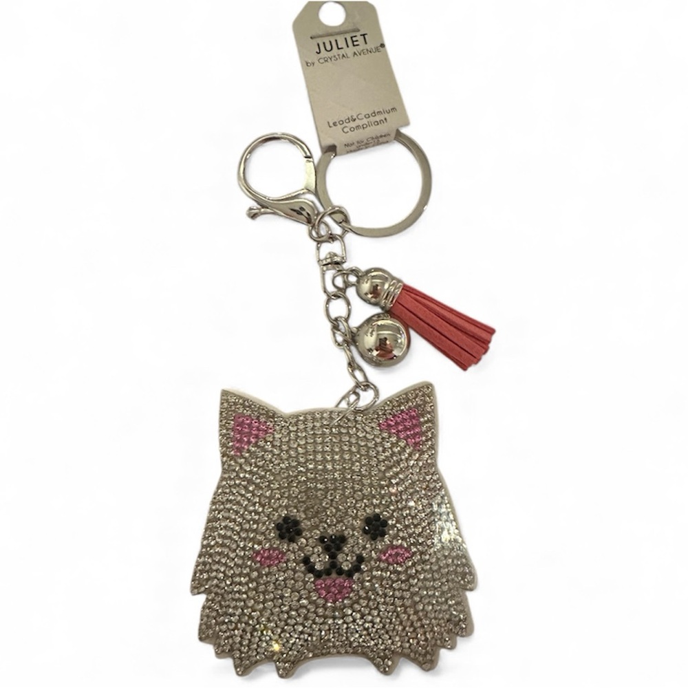 Rhinestone Cat Purse Charm/ Keychain-NWT
